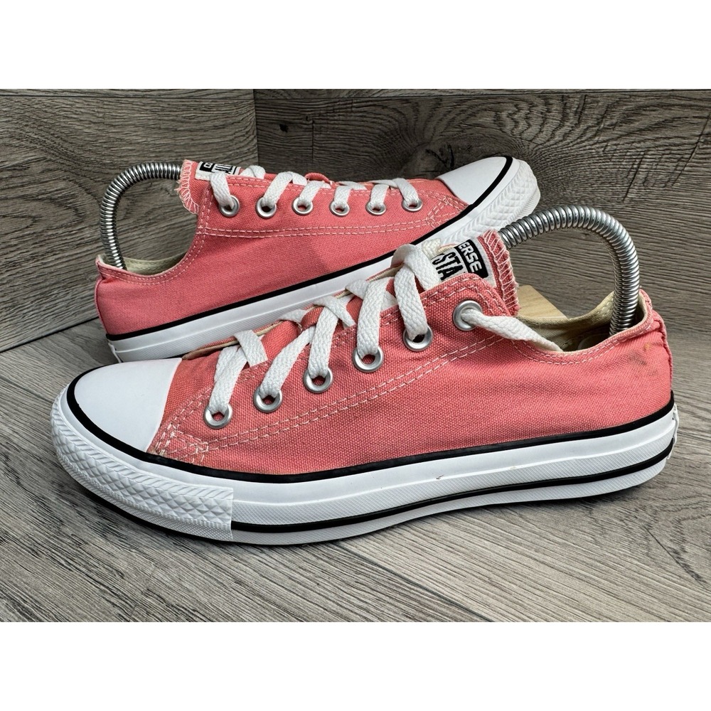 Converse All Star Low Top Salmon Canvas Casual Shoes Mens 7 ~ Womens 9